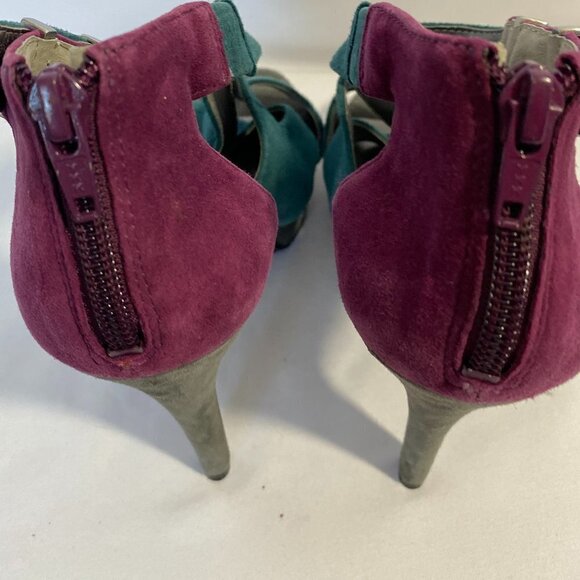 Nine West Leather Upper 3 Tone Heels - Picture 6 of 11